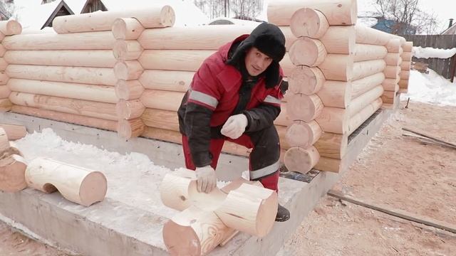 Поэтапная сборка домокомплекта из бревна смотреть онлайн