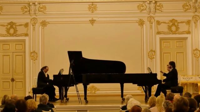 Рахманинов, авторская транскрипция для 2-х фортепиано- "Симфонические танцы" (фрагмент) смотреть онлайн