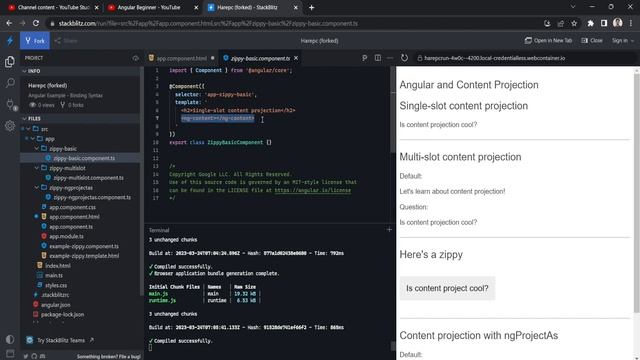 angular content projection | template projection | ng content смотреть онлайн