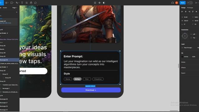 Image Generative AI App UI Design in Figma | UI/UX Design смотреть онлайн