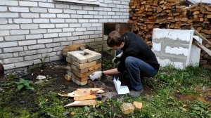 Печь ракета из кирпича без раствора | Потребовалось 25 кирпичей