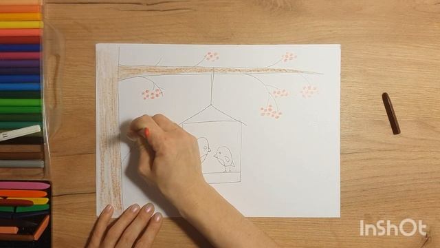 Рисунок кормушка для птиц смотреть онлайн
