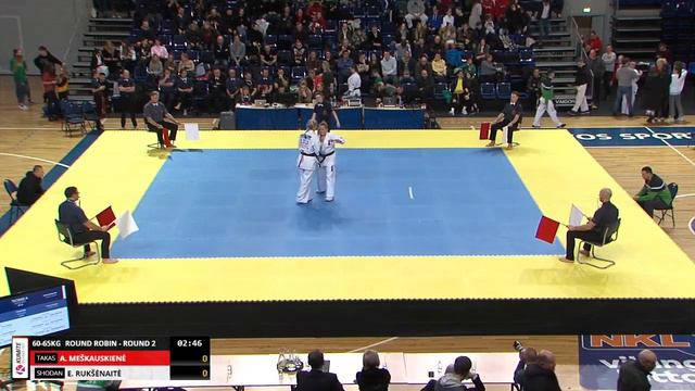 LČ - Aneta Meškauskienė (aka) - Erika Rukšėnaitė (shiro) | Women 60-65kg Round-Robin смотреть онлайн