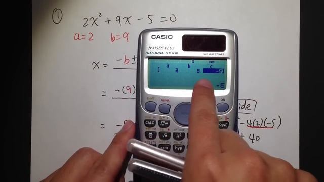 Quadratic Formula (Q1.) w/ calculator Casio fx 115 es plus смотреть онлайн