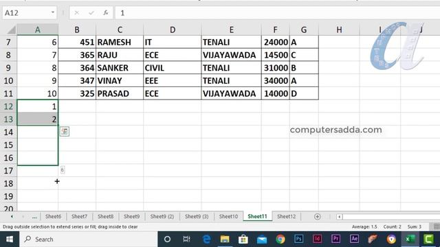 Ms-Excel Time Saving Trick in Telugu || Insert Row after Every Other Rows || Computersadda.com смотреть онлайн