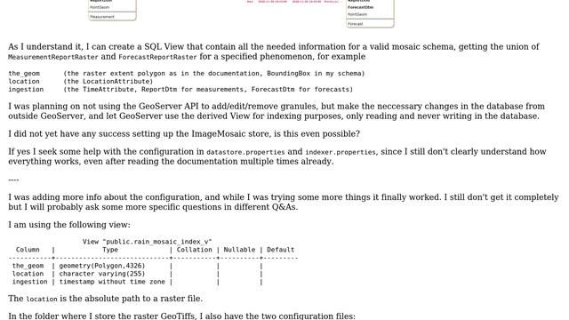 GIS: Using SQL View as ImageMosaic Store index in GeoServer смотреть онлайн