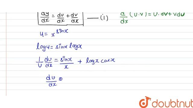 If ` y= x^(sin x) +(sin x)^(x) ,then (dy)/(dx) =` смотреть онлайн