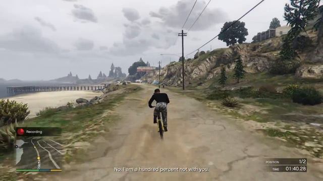 GTA V - Bike, Run, Swim Races - Franklin vs. Mary Ann смотреть онлайн