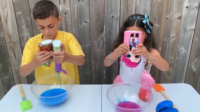Heidi And Zidane Making New Colorful Slime
