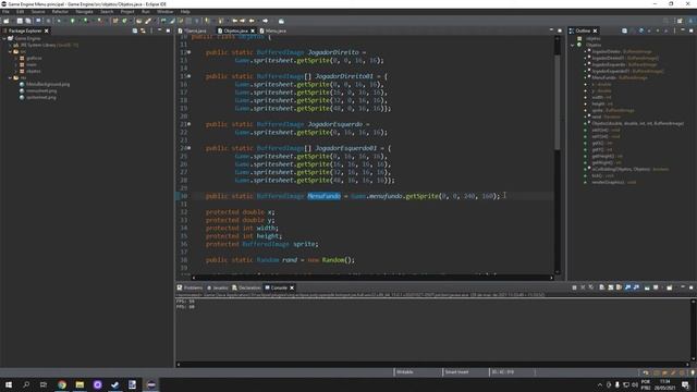 Game engine em Java para projetos futuros #03 Sprite do menu смотреть онлайн