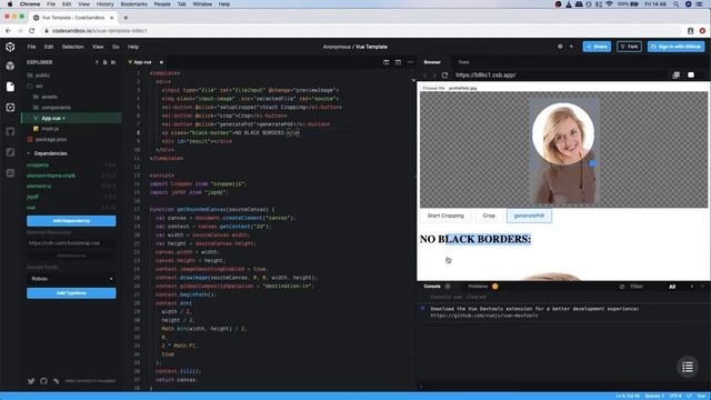 Cropperjs - JsPDF - Black Border Bug смотреть онлайн