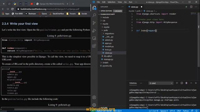 Doc Review: Making the app from Django docs смотреть онлайн