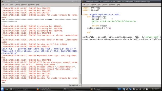 CherryPy - Tutorial 01: basics смотреть онлайн