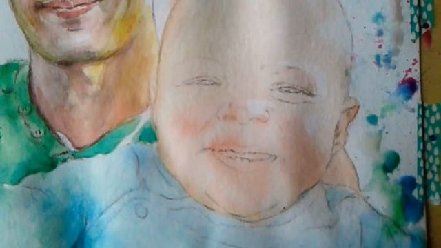 ..продолжаю рисовать портреты акварельные 30/40 смотреть онлайн