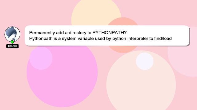 Permanently add a directory to PYTHONPATH? смотреть онлайн
