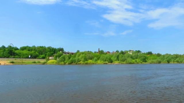 Муром (Владимирская область) - Вид на город и набережную с Оки. смотреть онлайн