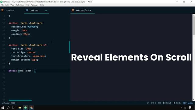 Reveal Website Elements On Scroll | On Page Scroll Down - Using HTML, CSS & Javascript смотреть онлайн