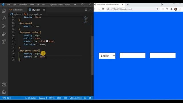 How To Create An Custom Input Select Filter Using HTML CSS And JS | JS Select Filters | No JQuery смотреть онлайн
