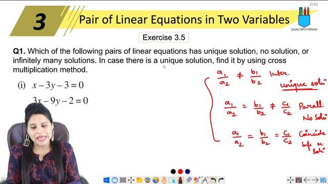 Class 10 Maths | Chapter 3 | Exercise 3.5 Q1 i | Pair Of Linear Equations in Two Variables | NCERT смотреть онлайн