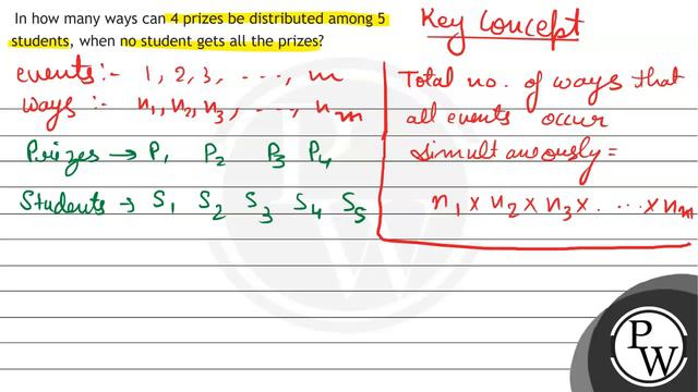 In how many ways can 4 prizes be distributed among 5 students, when no student gets all the prizes? смотреть онлайн