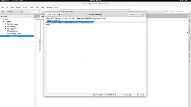 Create and run LXUI.NET application in MonoDevelop (Debian 11) смотреть онлайн