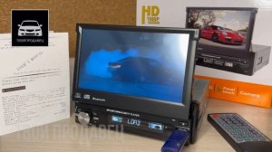 Магнитола 1din с выдвижным экраном на 7 дюймов