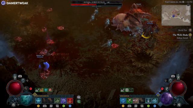 Duriel Lord Of Pain Boss Fight Diablo 4 | Necromancer + Rogue Class | World Tier 2 Gameplay смотреть онлайн