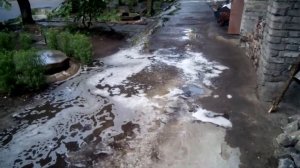 Вода на отмостке после дождя. 11/07/18