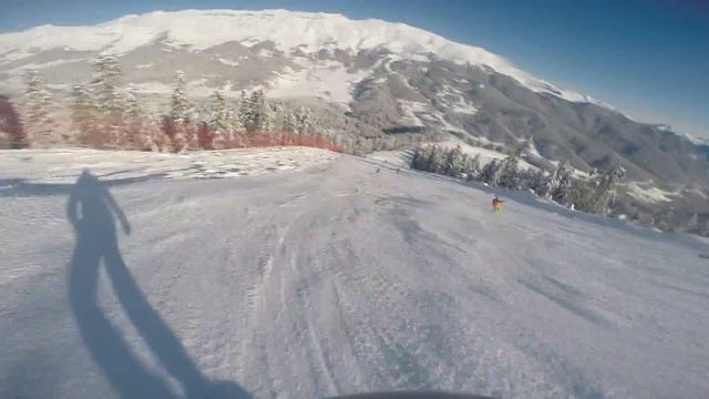 Архыз 2020 02 01 Северное сияние Зеленая Синяя Черная трассы Gopro3+ смотреть онлайн