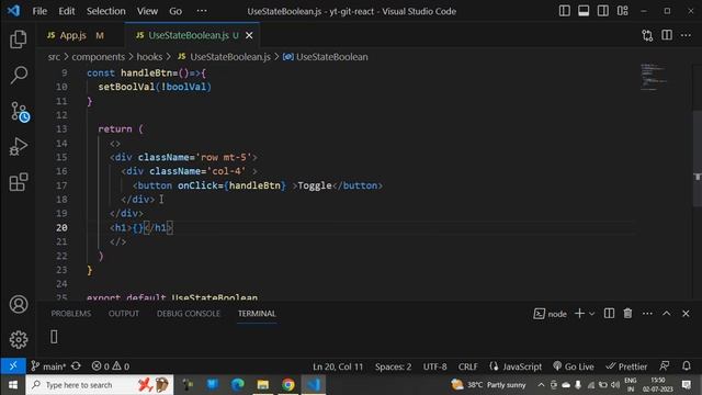 Part-58: useState() method with Boolean operation in react js. смотреть онлайн
