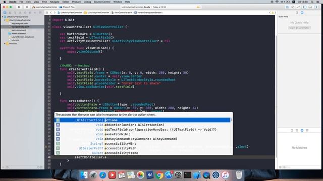 Swift c нуля: UIKit урок 8 - UIActivityViewController смотреть онлайн
