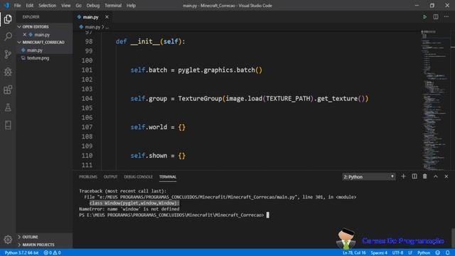 Curso Programação - Jogo Minecraft Em Python Pygame Desafio Passo a Passo - FINAL смотреть онлайн