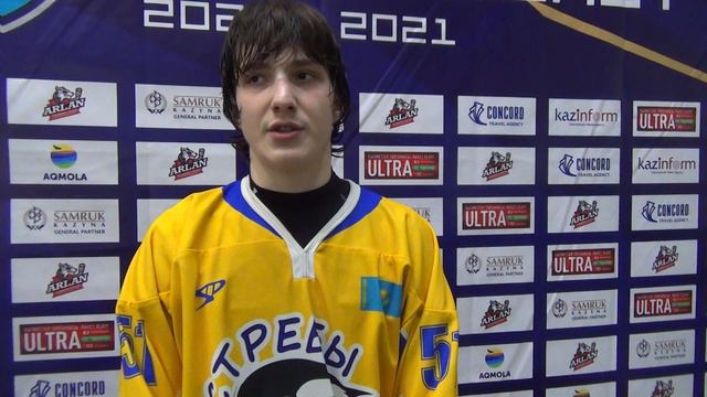 Интервью после матча PLAY-OFF (1/4) между МХК "AH ARLAN" & MXK "YASTREBY", счёт серии 1 : 3 смотреть онлайн