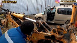 Как правильно выбить закисший палец на экскаватор погрузчик Case