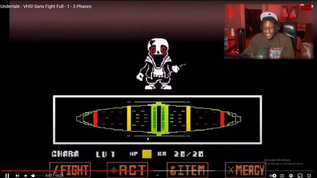 Sans.EXE UNRESPONSIVE Undertale - VHS! Sans Fight Full - 1 - 3 Phases REACTION!! смотреть онлайн