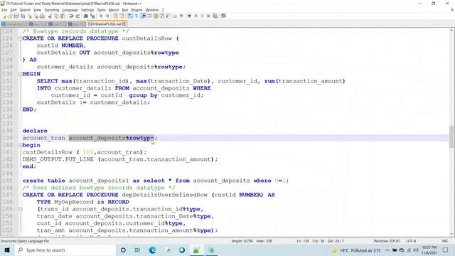Oracle PLSQL смотреть онлайн