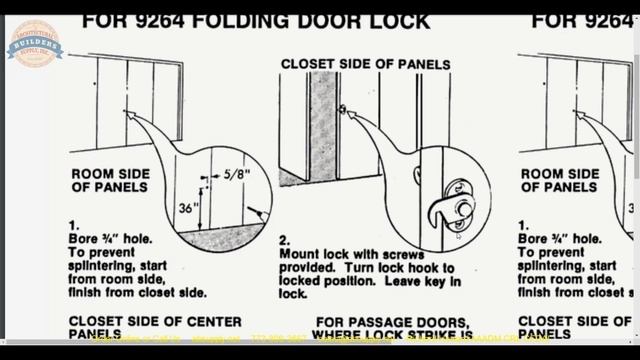 Hager 9264 US3 A Door Lock for Bi Fold Applications Keyed Alike Polished Brass смотреть онлайн