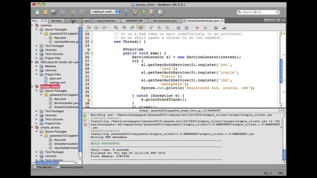 Part 3 of 6: OSGi-enabled Java EE Applications - Client OSGi Bundle invoking an OSGi Service смотреть онлайн