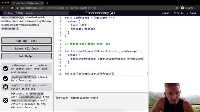 Map Dispatch to Props - React and Redux - Free Code Camp смотреть онлайн