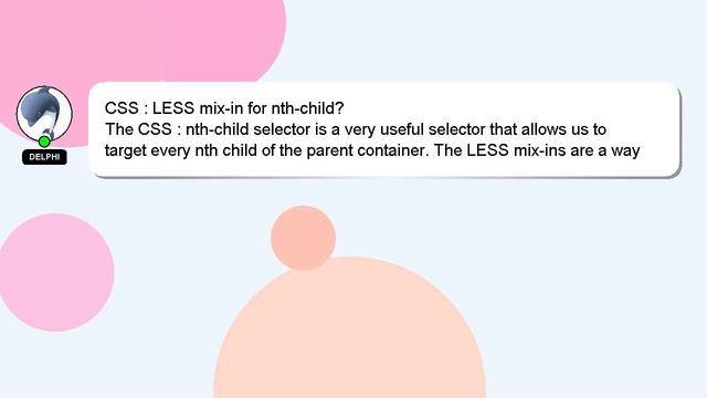 CSS : LESS mix-in for nth-child? смотреть онлайн