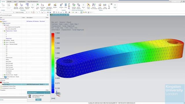 Solving and Post-Processing Finite Element Analysis using NX Nastran in Siemens NX смотреть онлайн