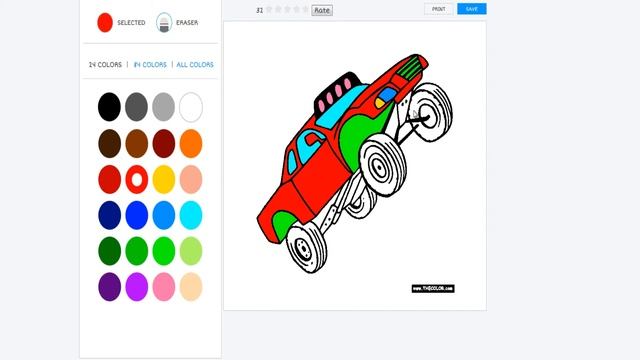 Car Paint And Colour Games Online - Car Painting Games - Car Colouring Games смотреть онлайн