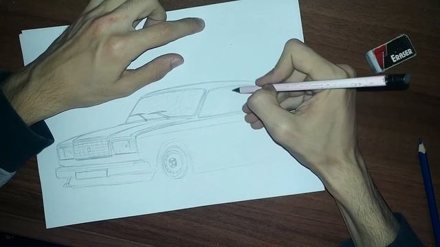 VAZ 2107 nece cekilir, Как нарисовать ВАЗ 2107, Araba nasil cizilir смотреть онлайн