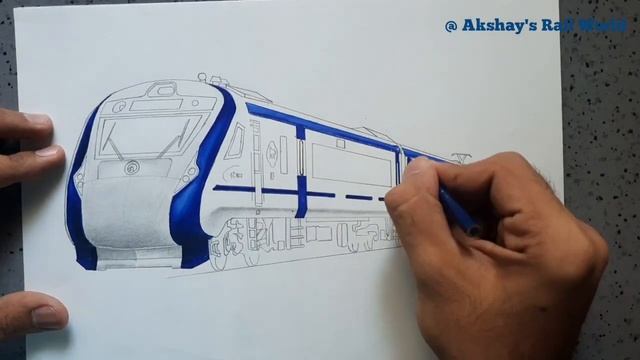 Drawing a train || Vande Bharat express || Indian Railways смотреть онлайн