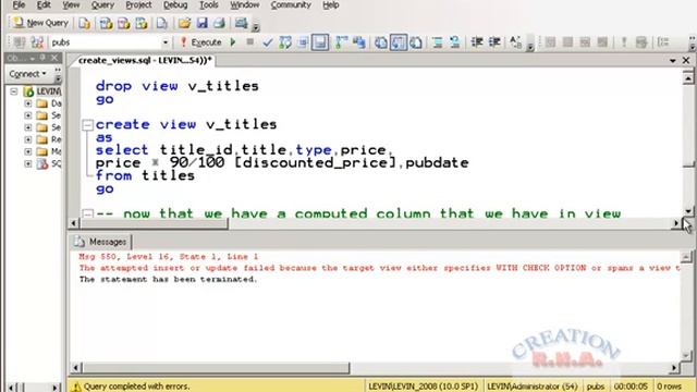 introduction to sql server 2008 create view ( transact - sql ) Part 2 смотреть онлайн