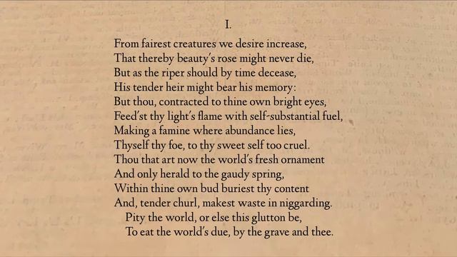 Sonnet One | Shakespeare's Sonnets in Original Pronunciation смотреть онлайн