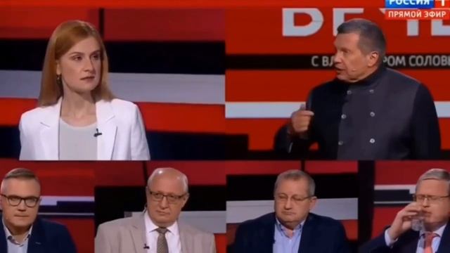 Депутат Госдумы Мария Бутина в спорит с Владимиром Соловьёвым смотреть онлайн