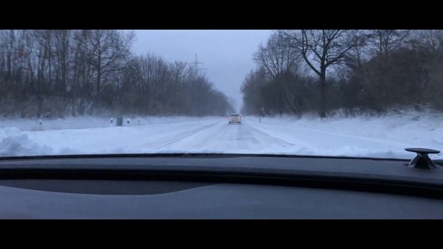 [4k] Audi A8 4.2 Tdi With Quattro Driving In Snow And Stormy Wheather