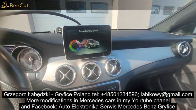 Mercedes CLA C117 - Zmiana Radia, Carplay, Android Auto + Dołożenie Podświetlenia Ambiente