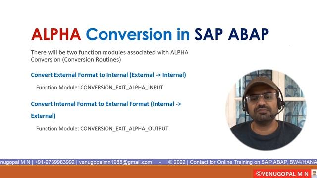 ALPHA Conversion Routine in SAP | SAP ABAP | SAP BW | VENUGOPAL M N смотреть онлайн